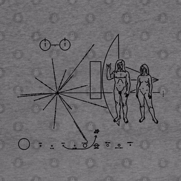 Rock the Universe - modified pioneer plaque by wanungara